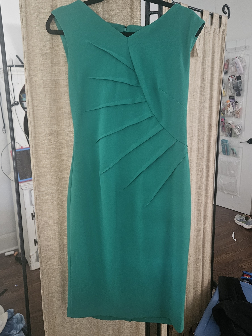 Modern Green Sheath Dress